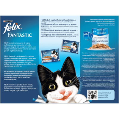 PURINA FELIX Fantastic various meats in jelly pouch multipack 12х85g - Image 4