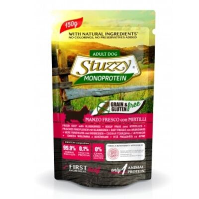 STUZZY MONOPROTEIN GRAIN&GLUTEN FREE WITH FRESH BEEF WITH BLUEBERRIES 150 g