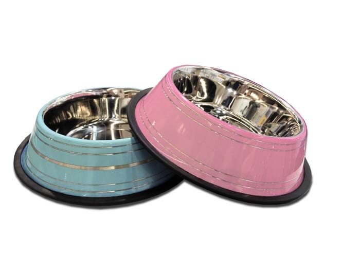 PET TRIBE SPACE DECORATED BOWL - метална купа за хранене